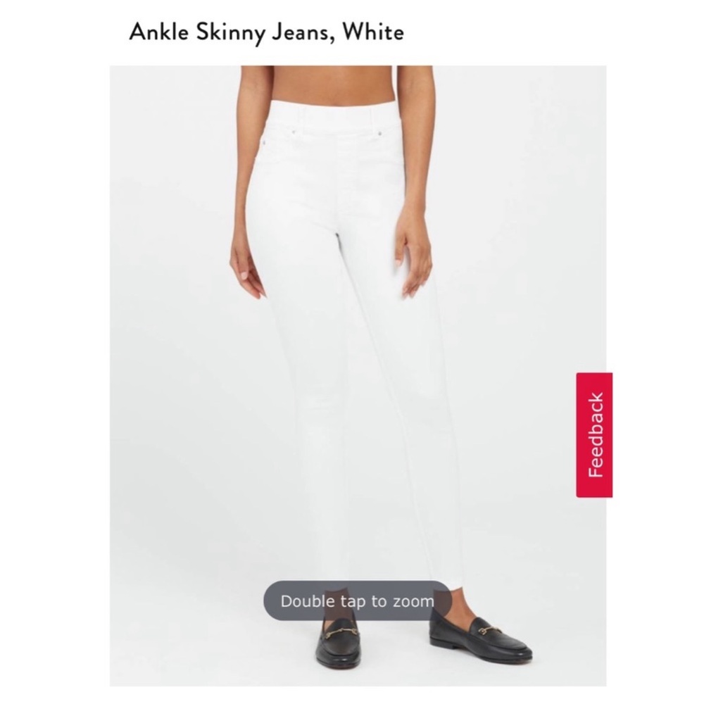 Women's White Skinny Jeans-Spanx